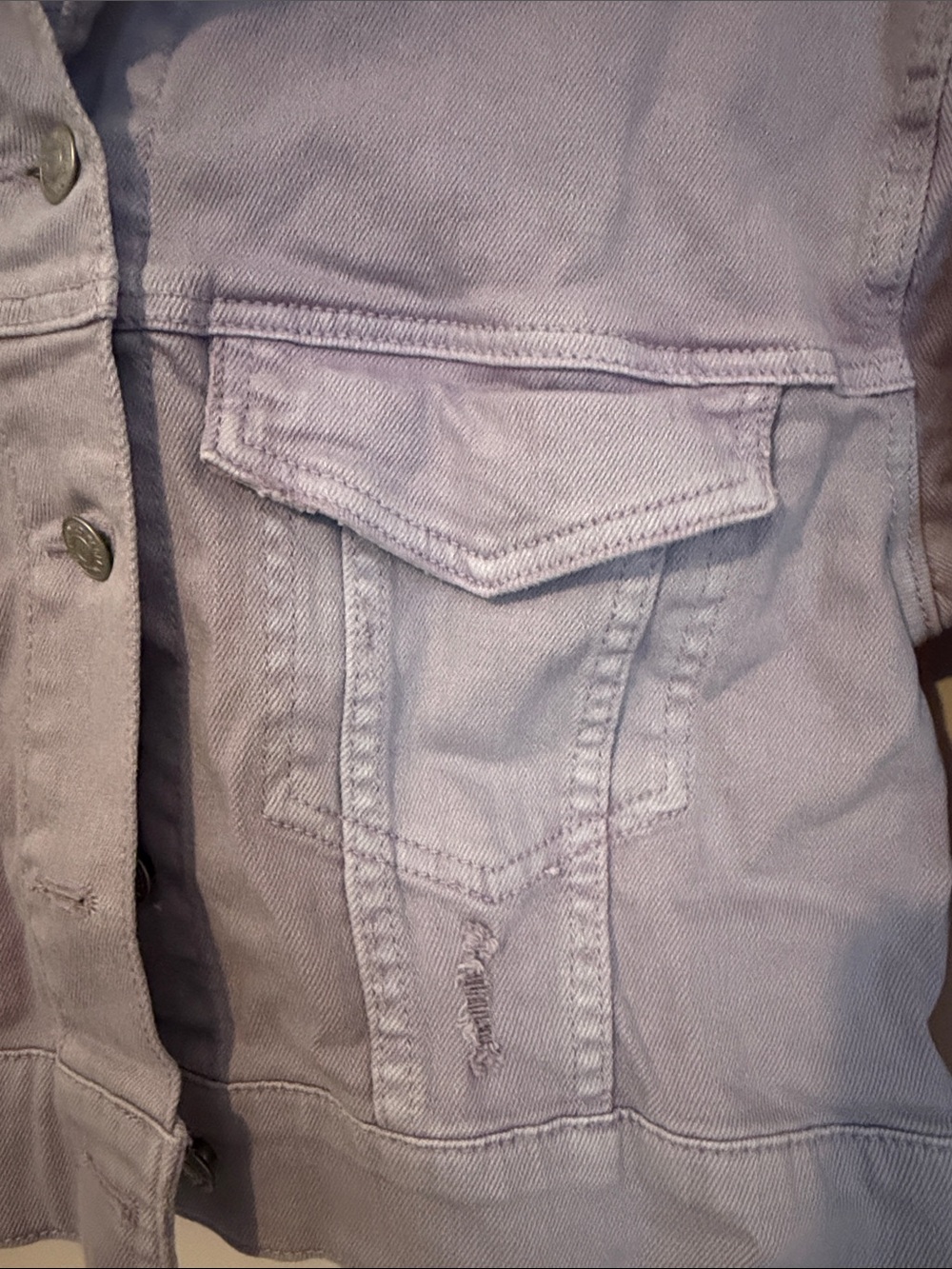 wild fable Lavender Cropped Denim Jacket - Picture 5 of 6
